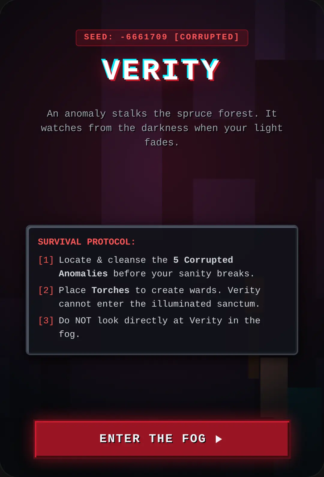 Verity: Minecraft Horror cover