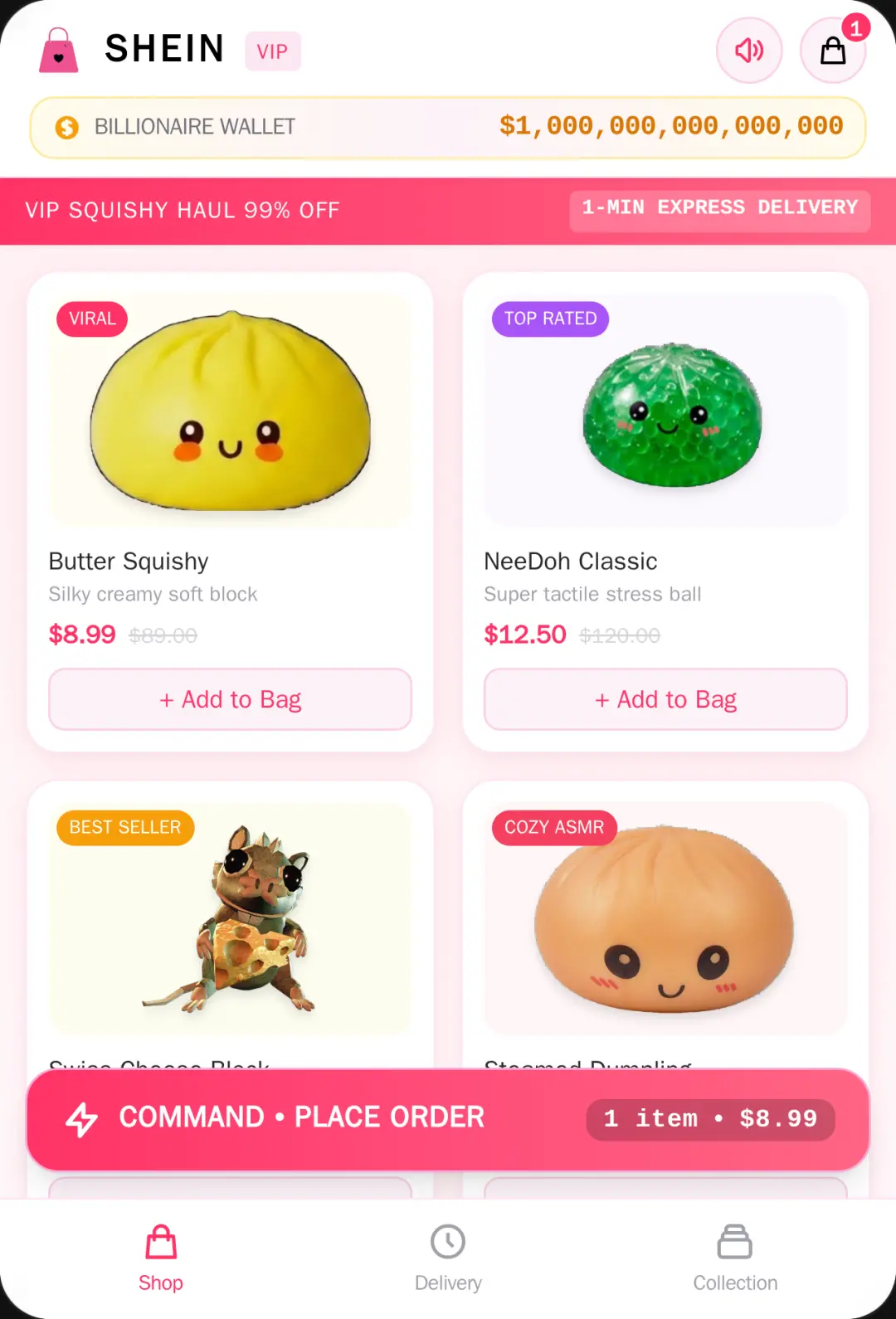 SHEIN Billionaire Squishy Boutique cover