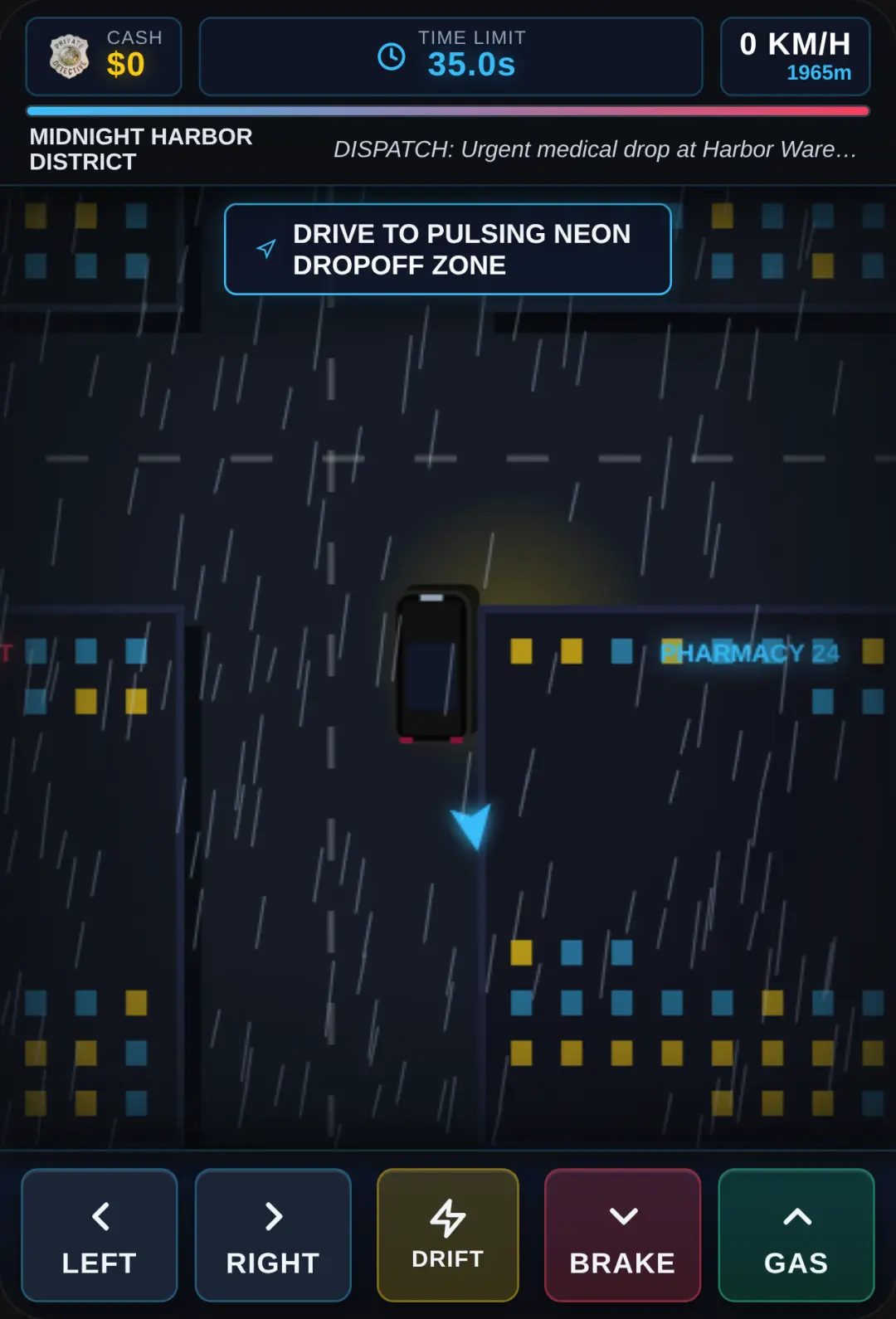Rainy Noir: Neon City Courier cover