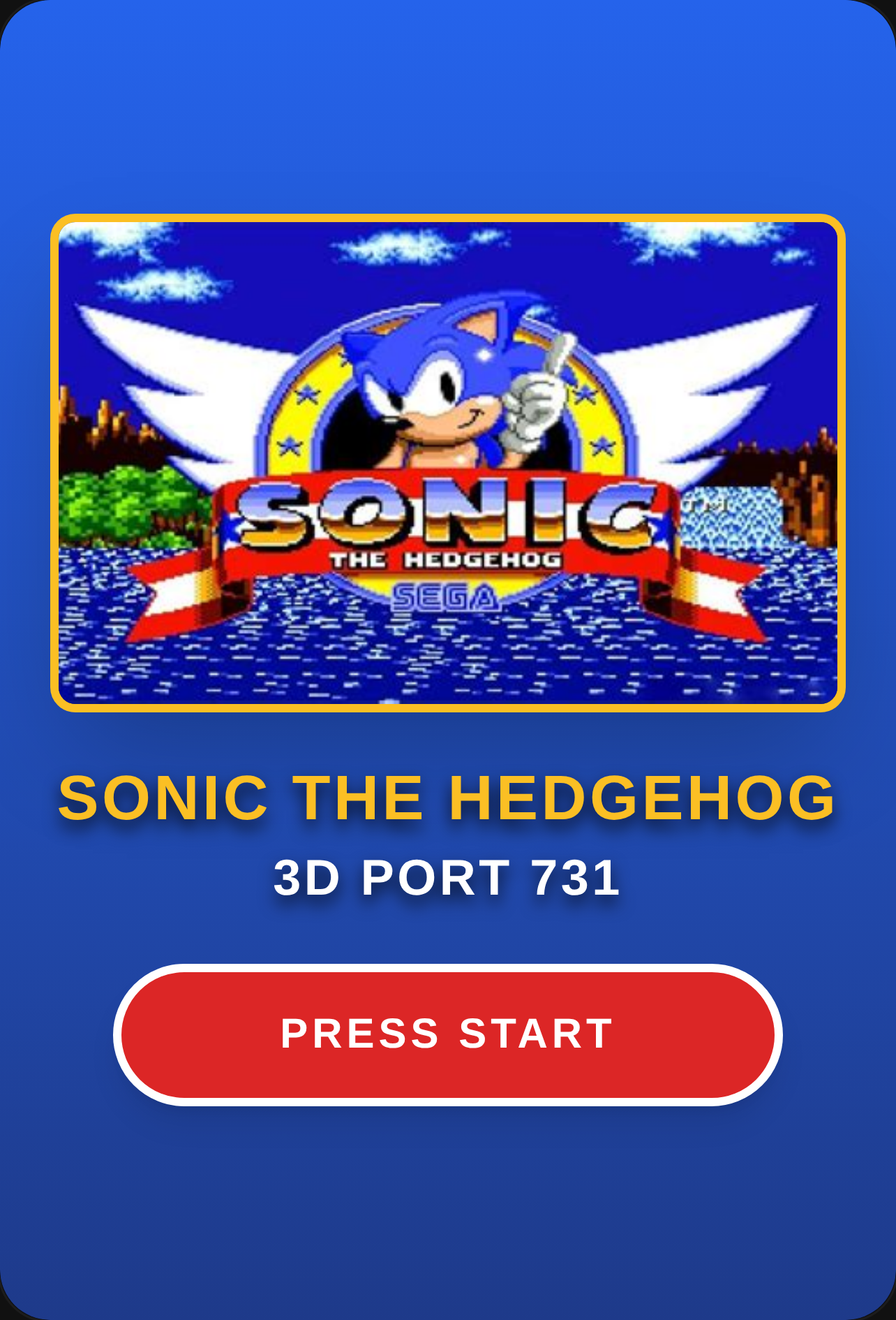 Sonic the Hedgehog 3D Port 731 cover