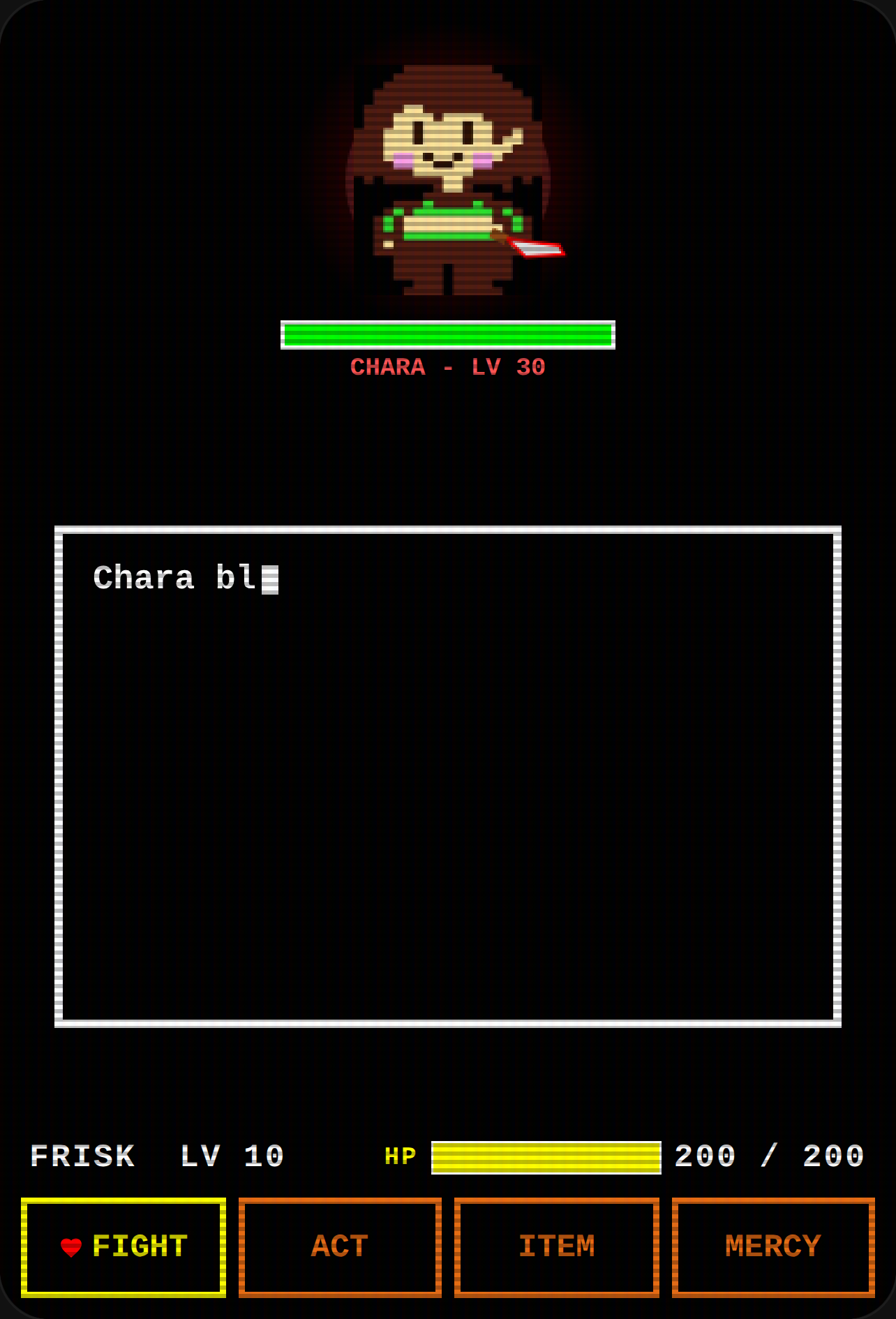 Undertale Chara Battle cover