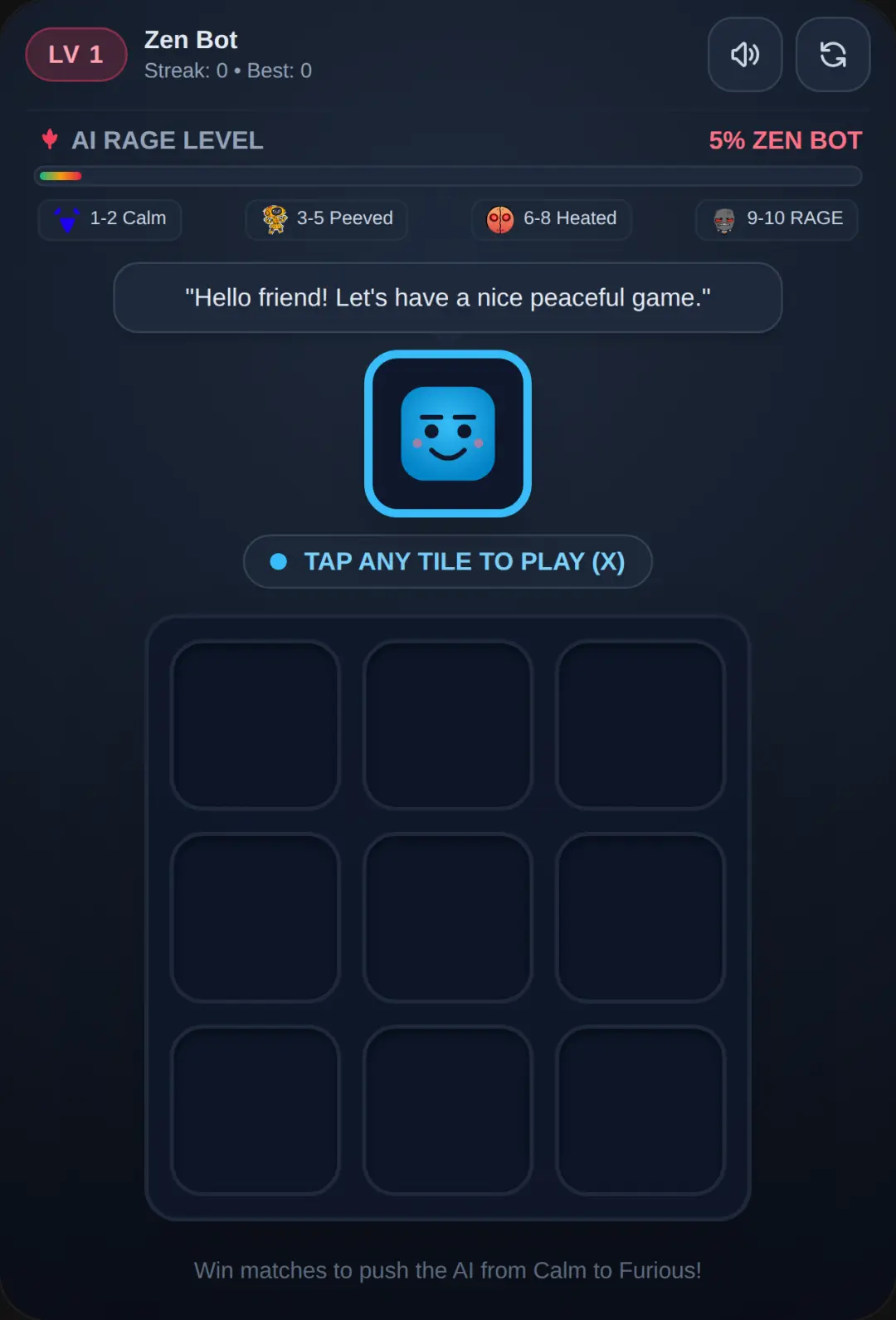 Rage Tac Toe - 10 Levels of AI Anger cover