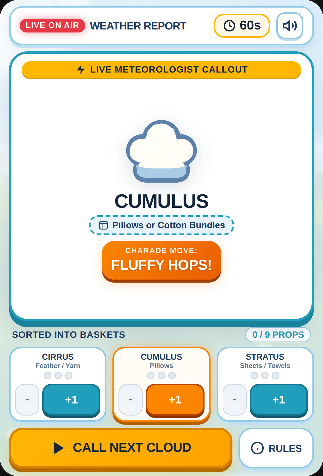 Cloud Charades and Catch — Weather Reporter cover