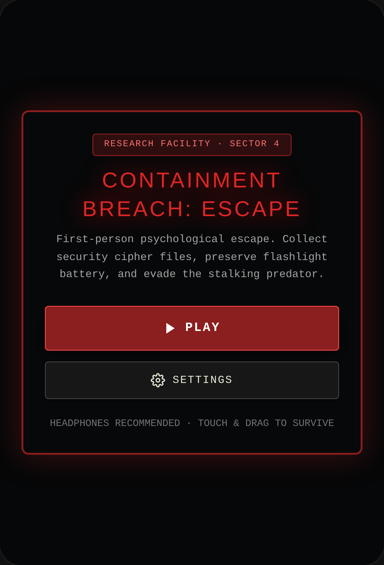 CONTAINMENT BREACH: ESCAPE cover