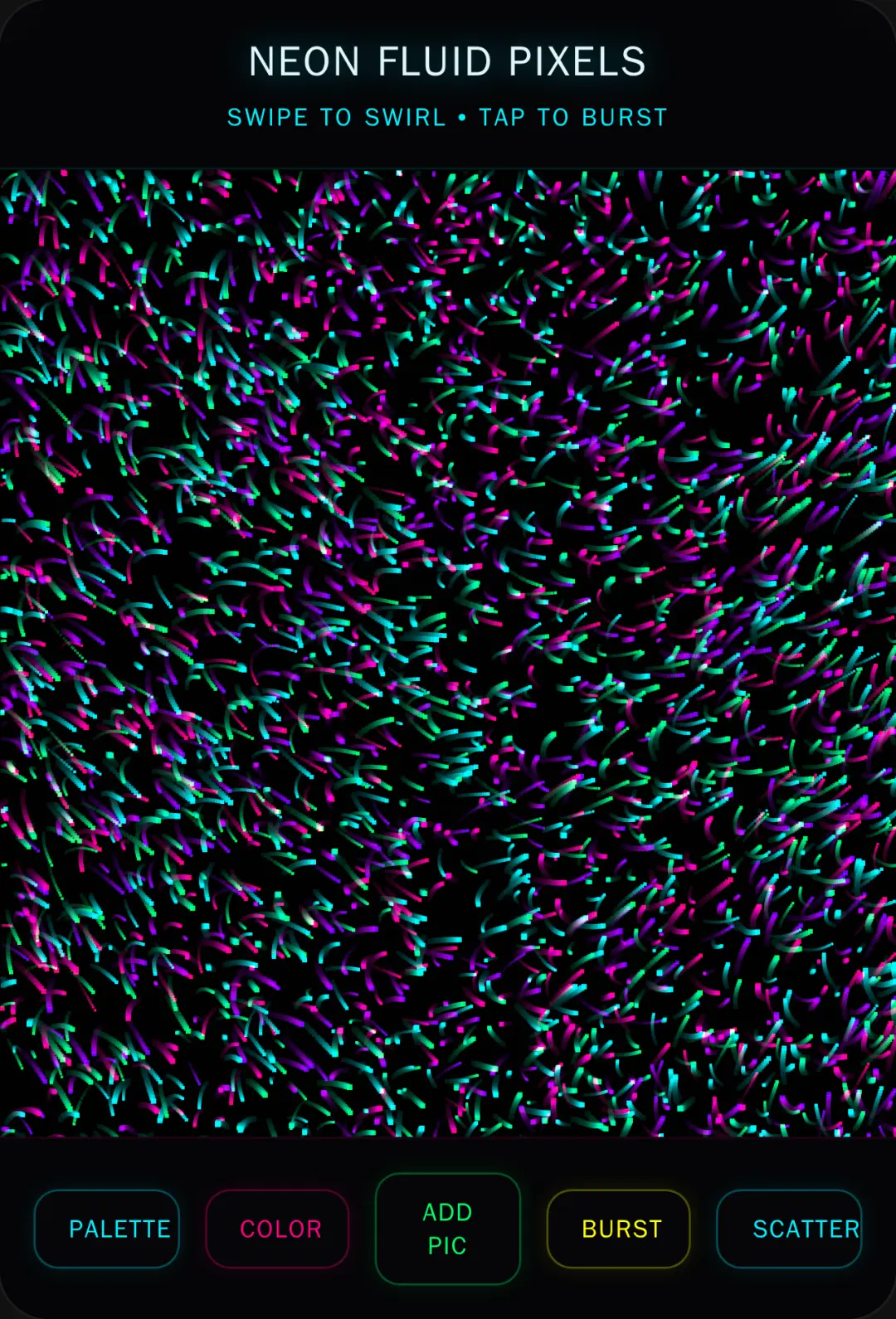 Neon Fluid Pixels cover