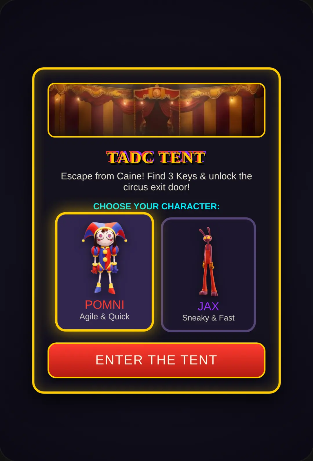 TADC Tent: Escape From Caine cover