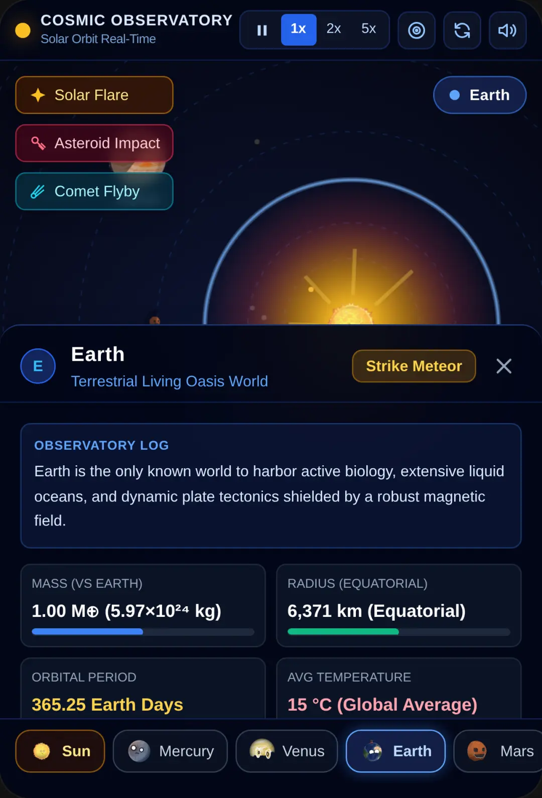 Cosmic Observatory - Planets Simulation cover