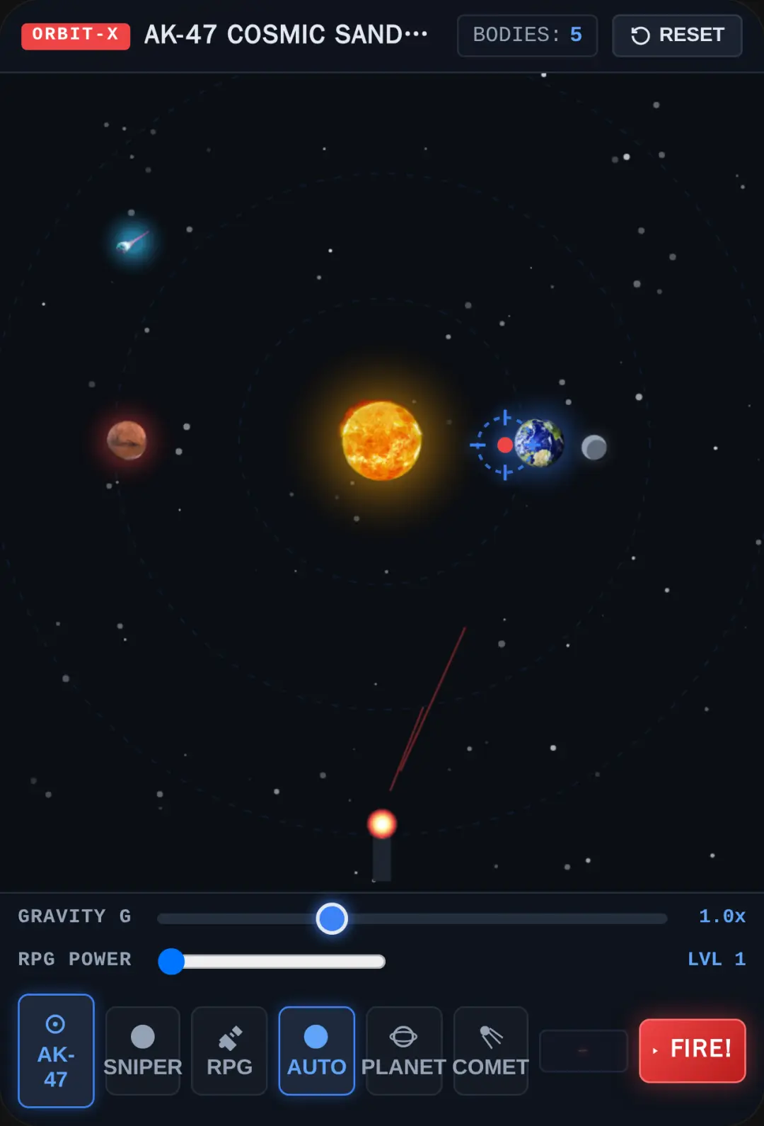 Cosmic Ballistics · Orbit Sandbox cover