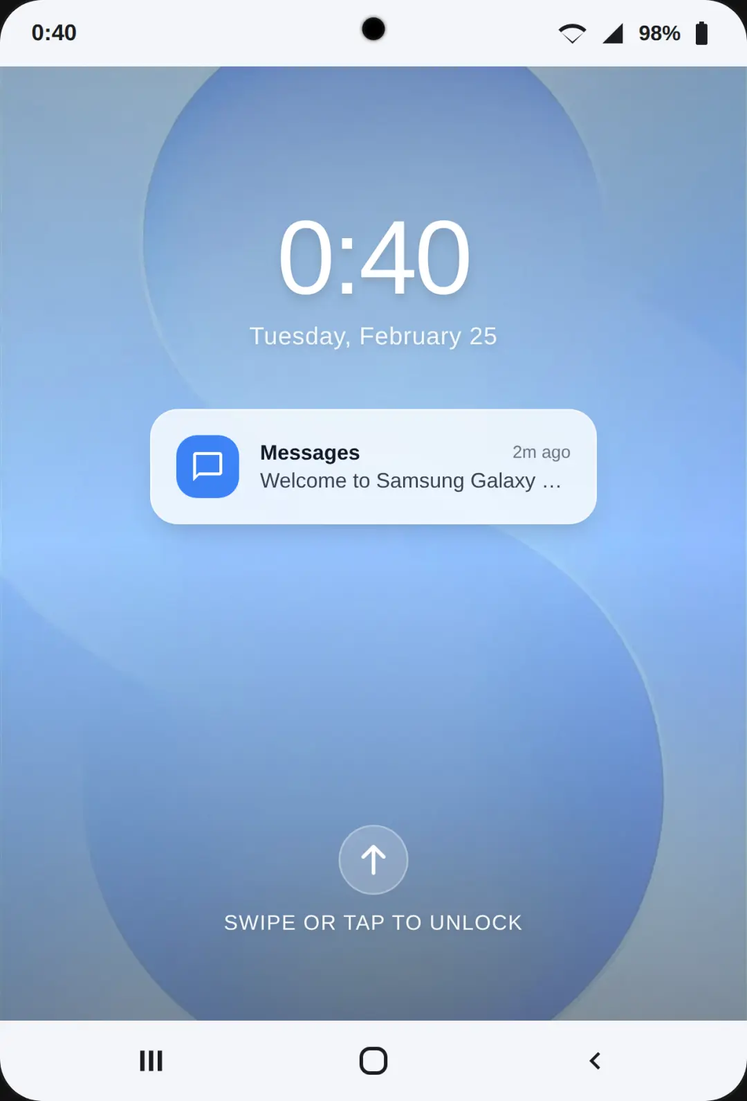 Samsung Galaxy S25 Blue Simulator cover