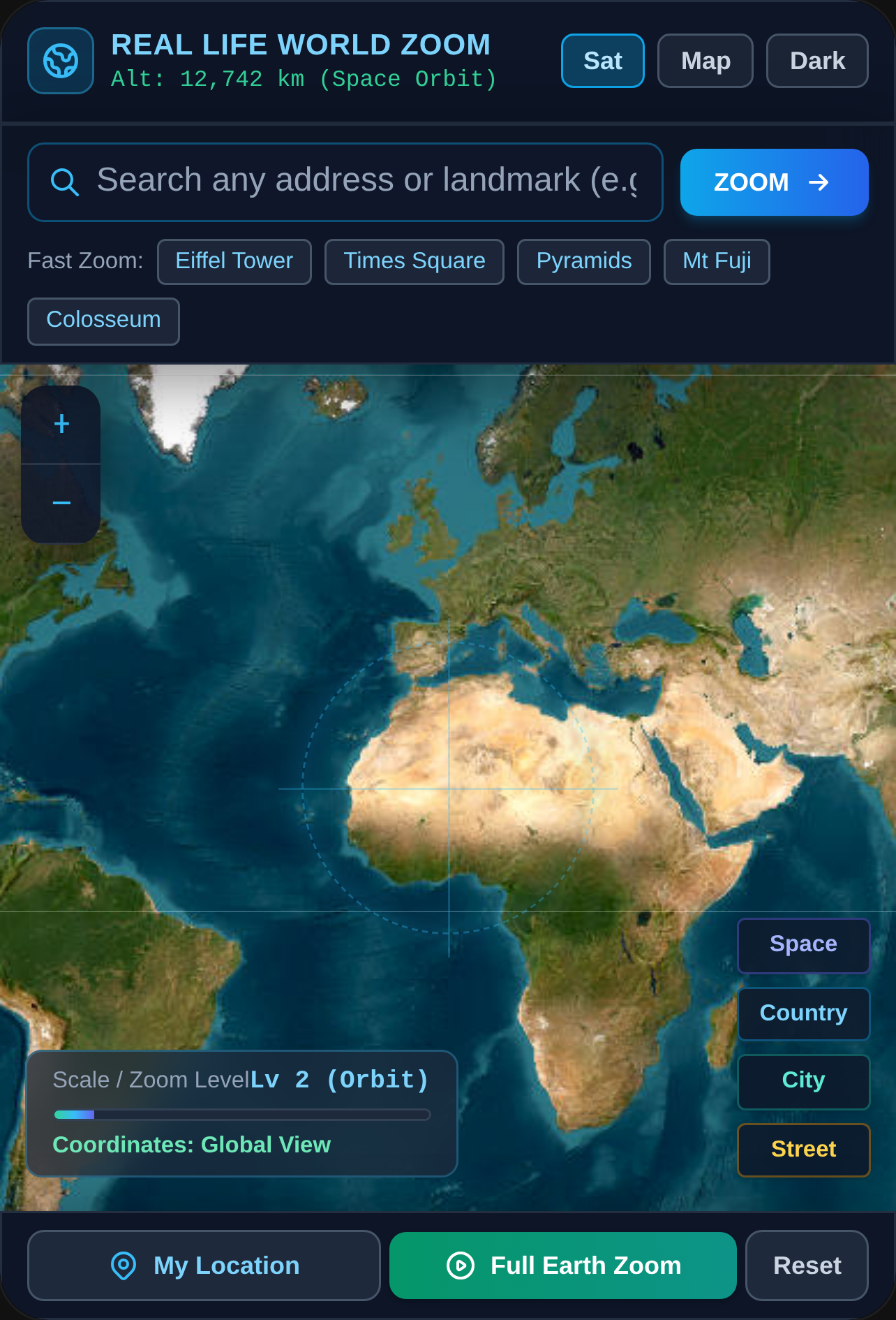 Real Life World Zoom & Address Finder cover