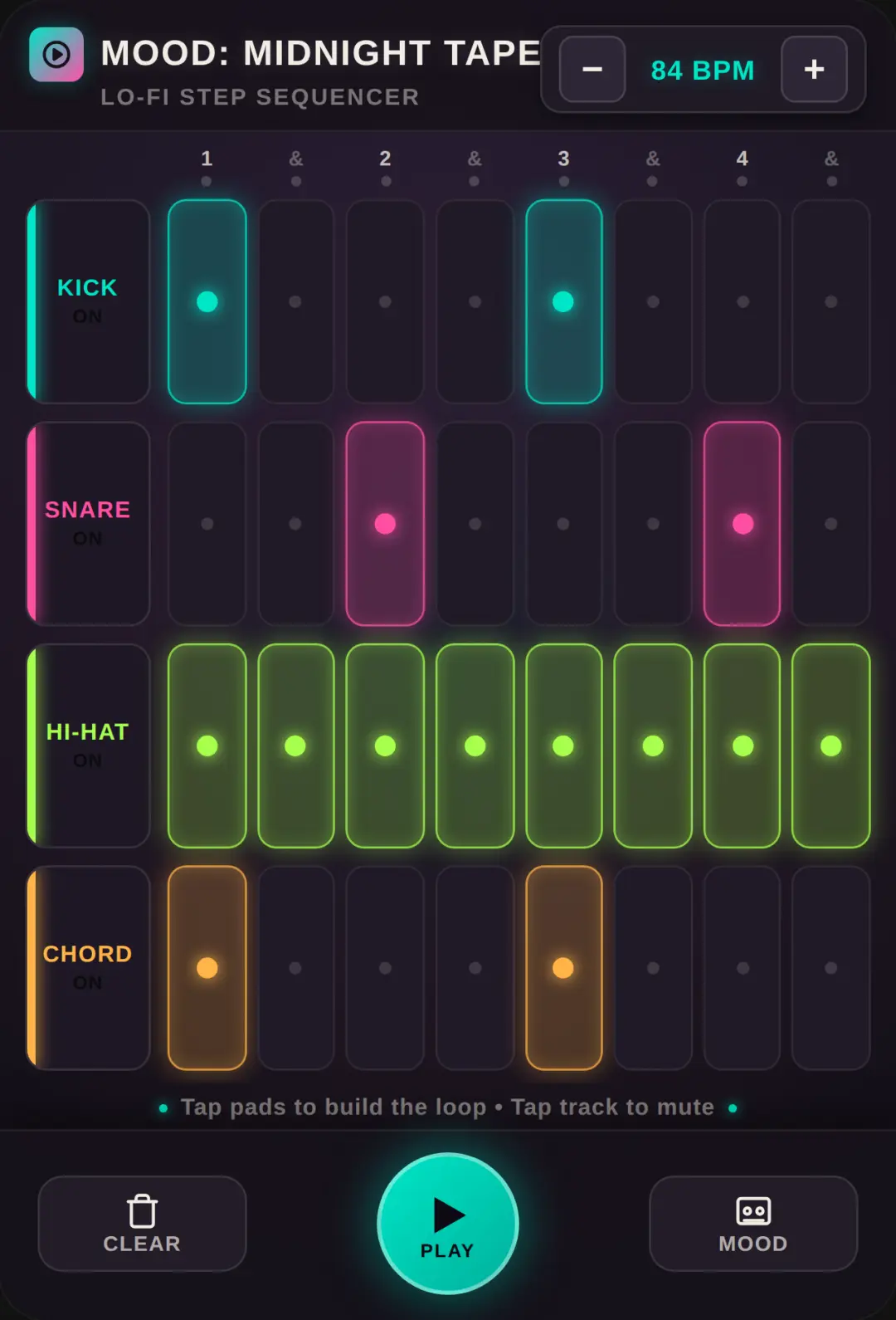 Neon Beat Pad cover