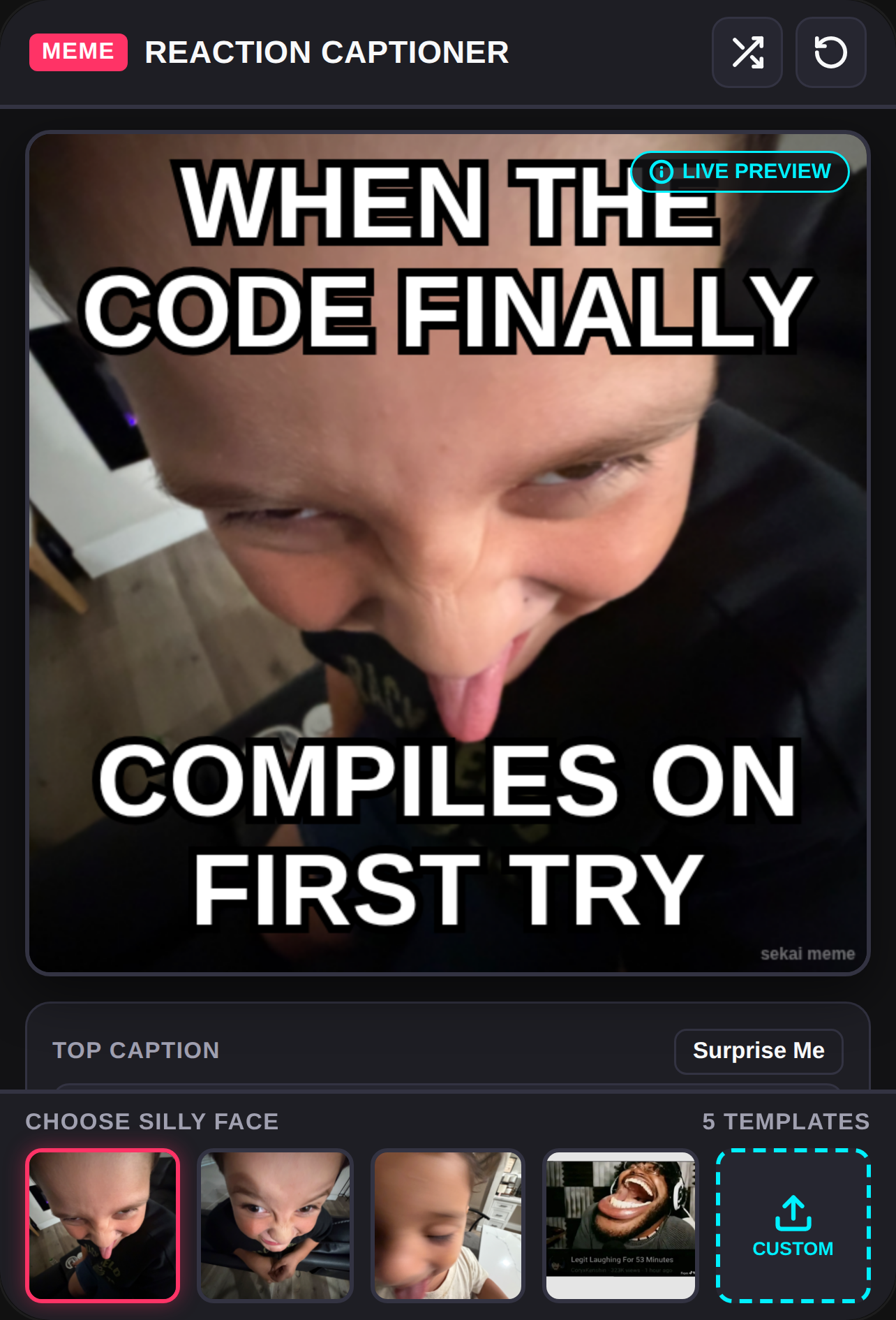Reaction Meme Generator cover