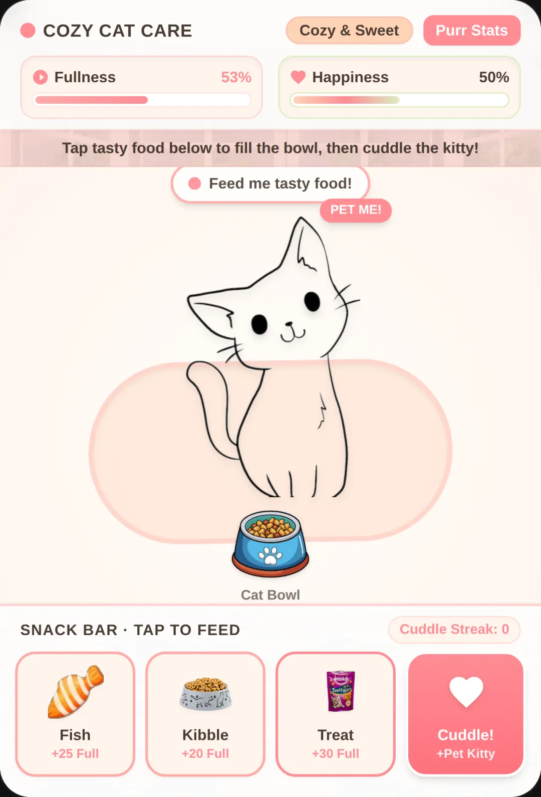 Cozy Cat Cafe: Feed & Cuddle cover