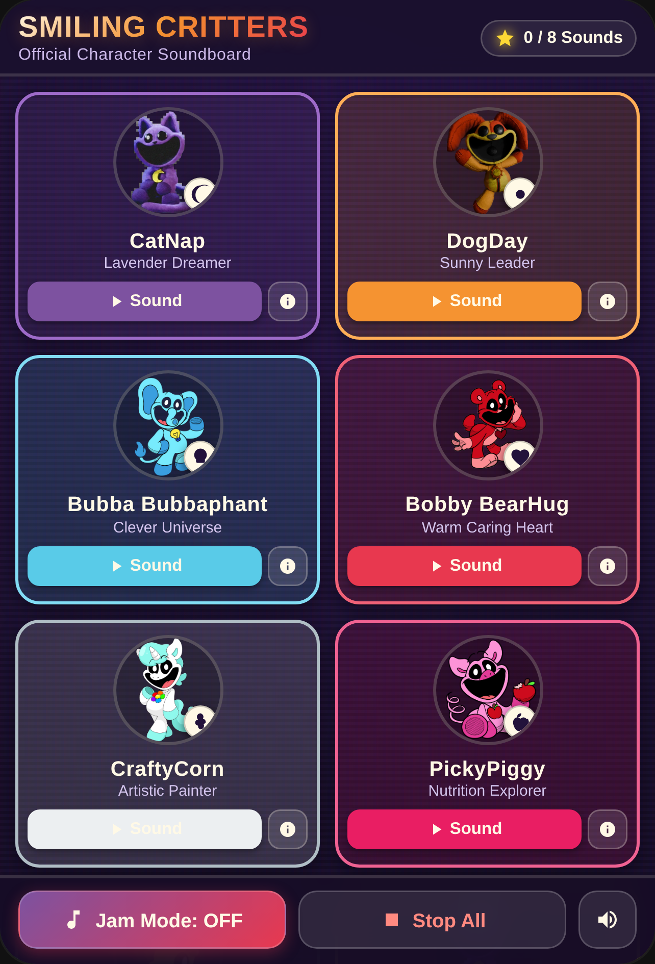 Smiling critter soundboard cover