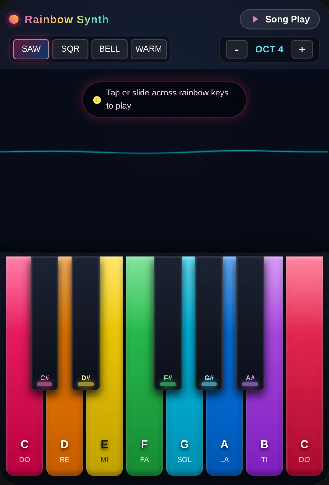 Rainbow Synth Piano cover