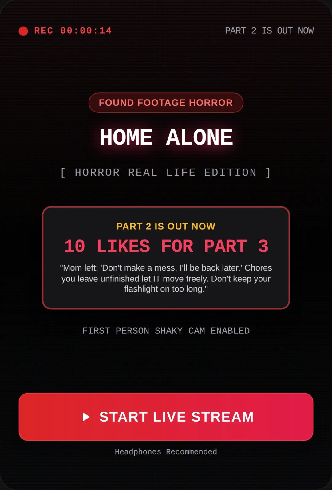 Home Alone [Horror Real Life Edition] cover