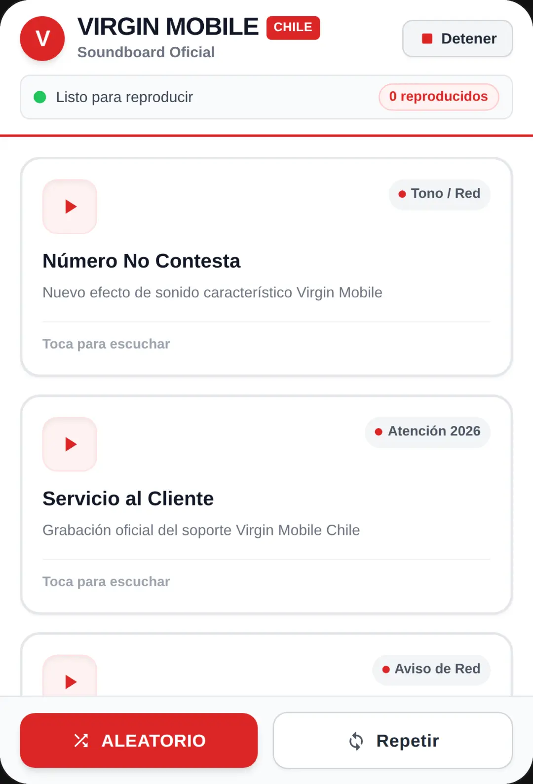 Virgin Mobile Chile Soundboard cover