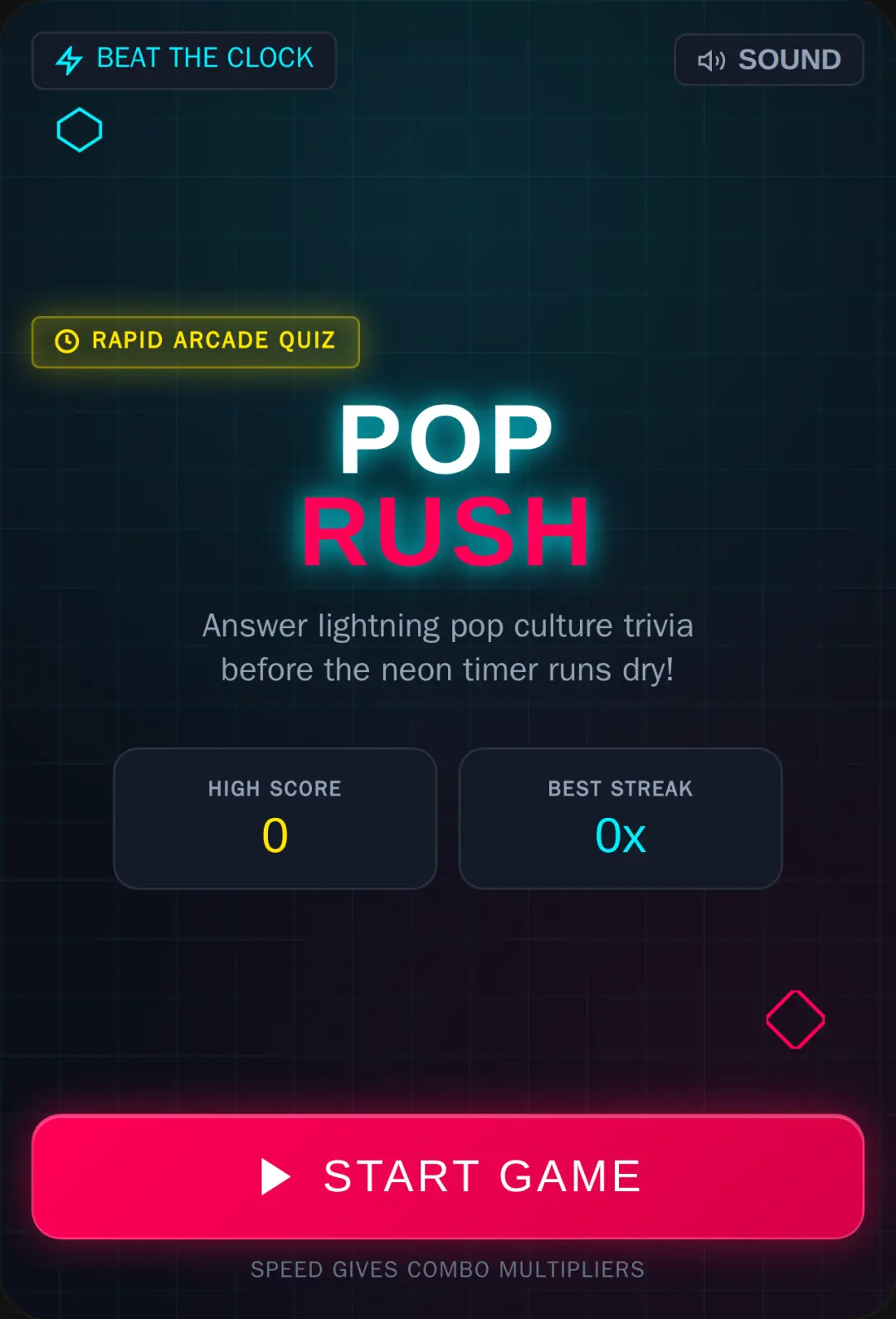 POP RUSH - Beat The Clock Trivia cover