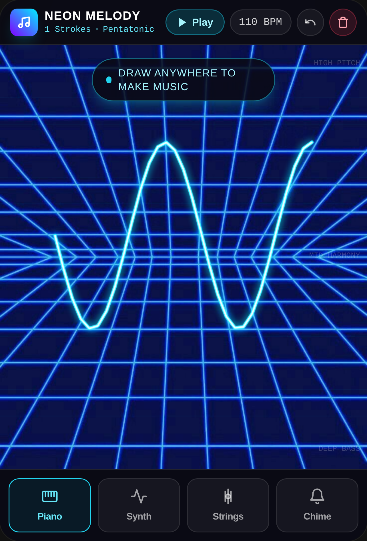 Neon Music Canvas. cover