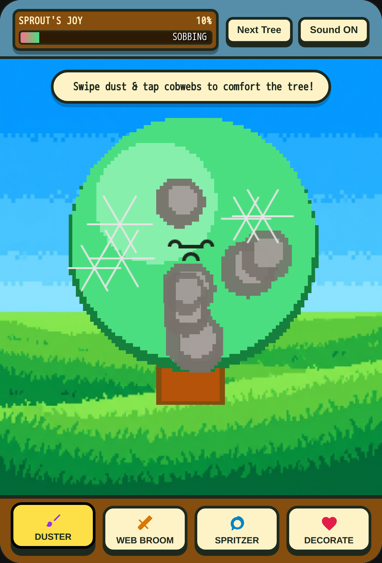 Kawaii Pixel Tree Care cover