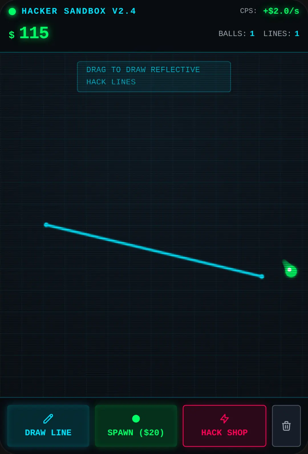 add ball and line cover