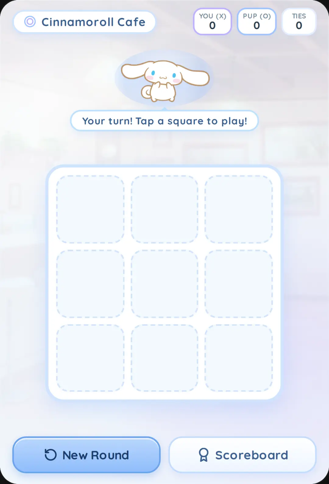 Cinnamoroll Cafe Tic-Tac-Toe cover