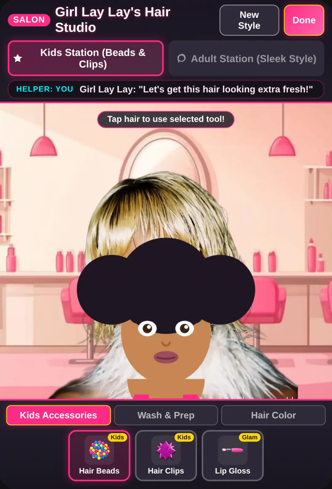 Girl Lay Lay's Pink & Gray Hair Salon cover