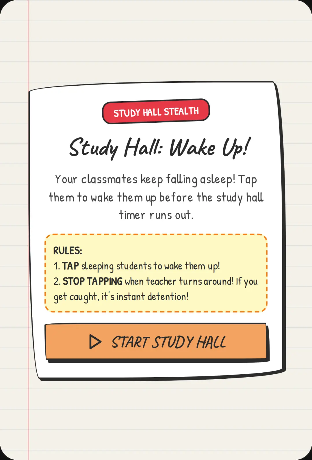 Study Hall: Wake Up! cover
