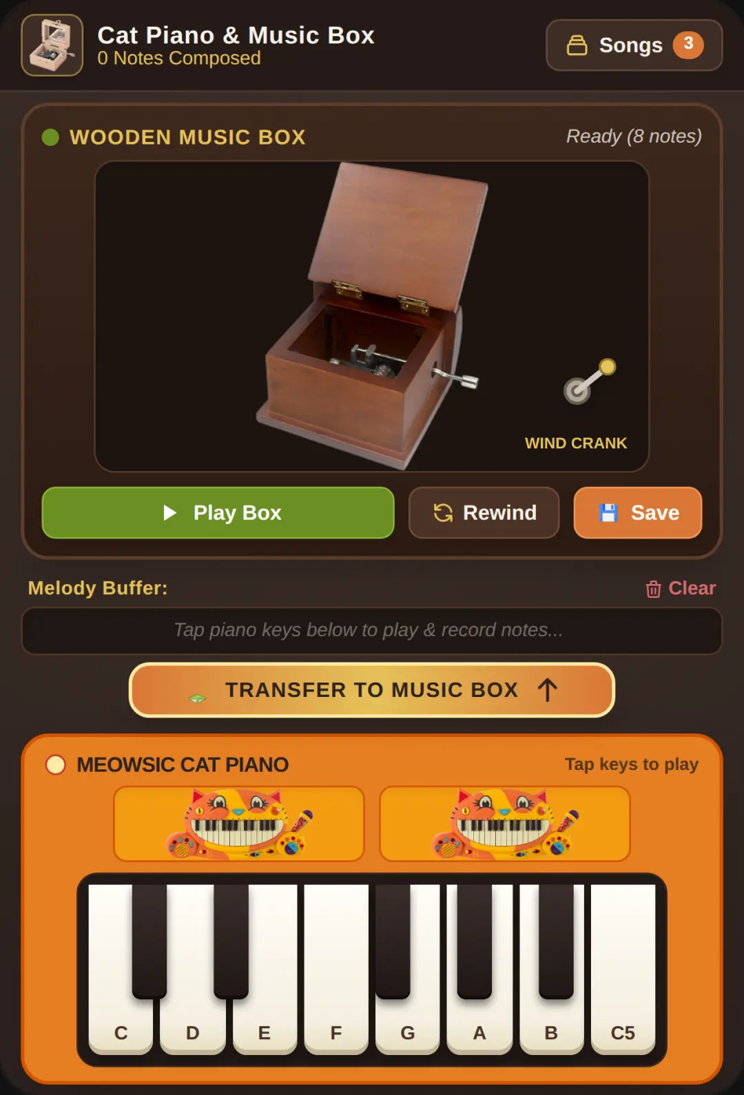 Cat Piano & Wooden Music Box cover