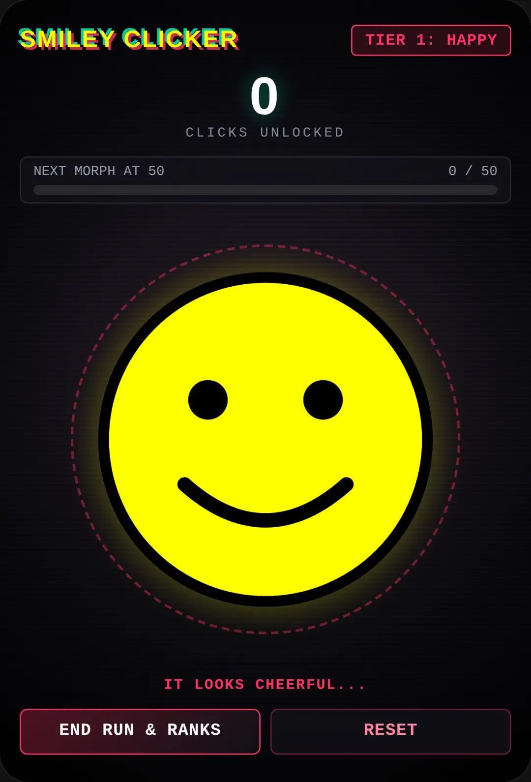 Smiley Clicker - Creepy Evolution in every 50 clicks 💀💀 cover