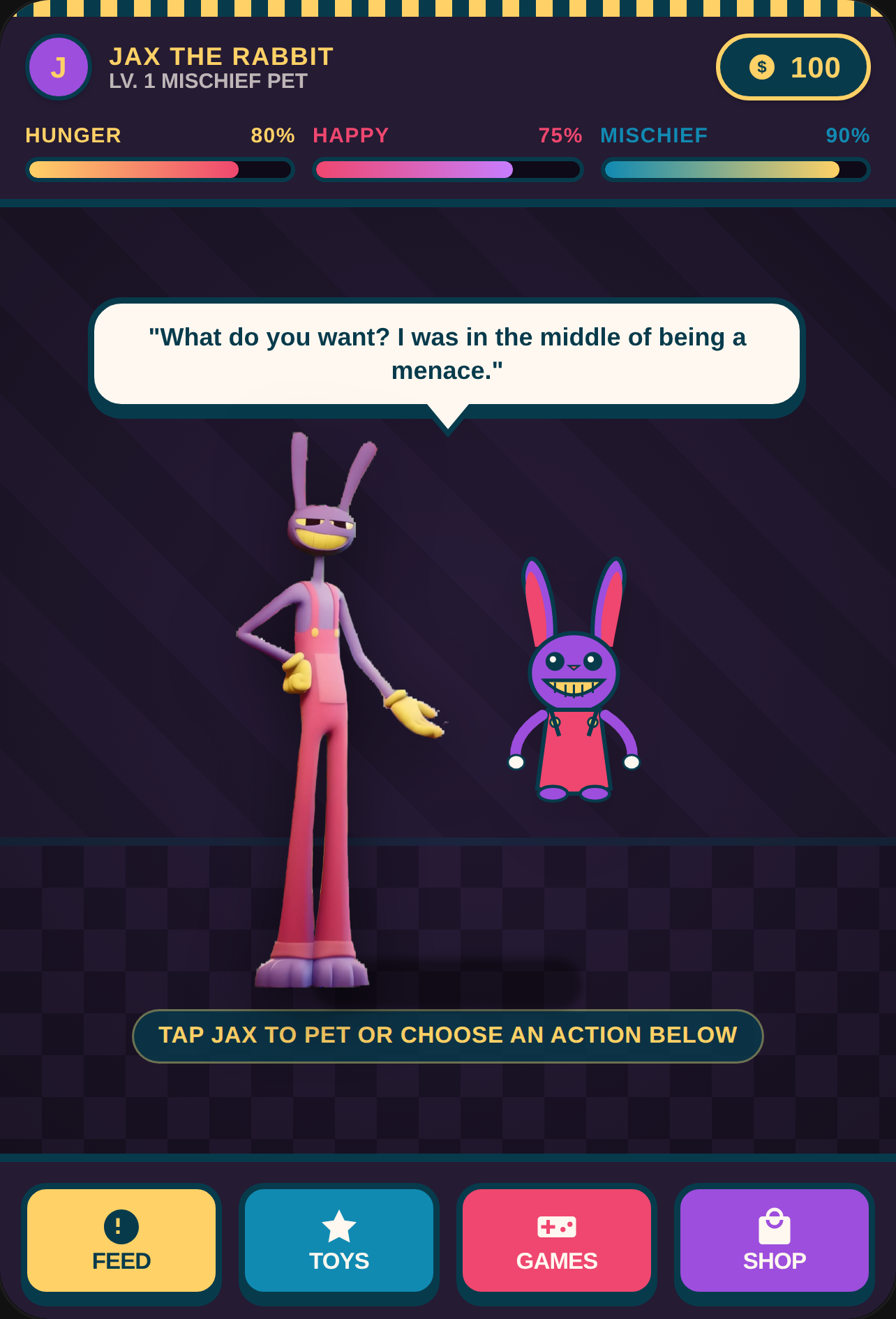 Jax Virtual Pet - The Amazing Digital Circus cover