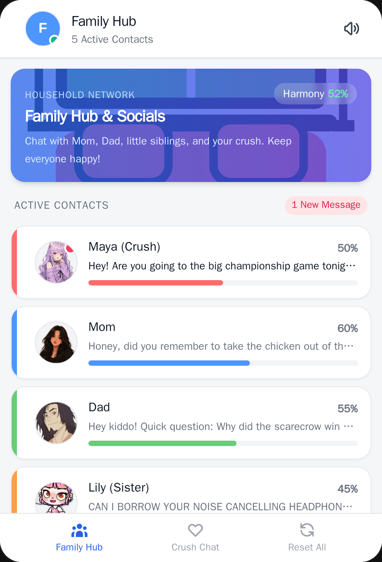 Family Chat & Crush Hub cover