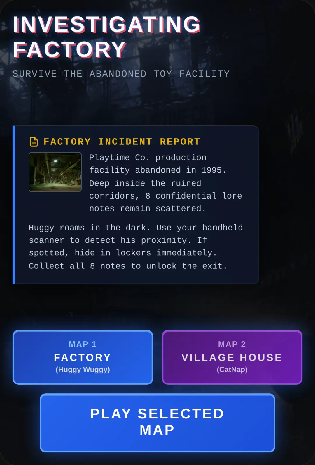 Investigating Factory cover