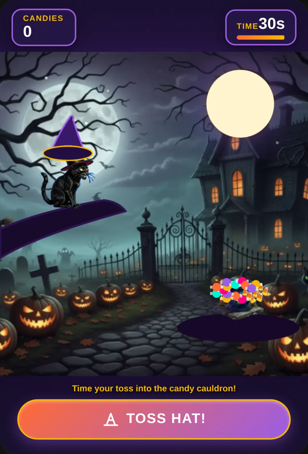 Witch Kitty Hat Toss cover