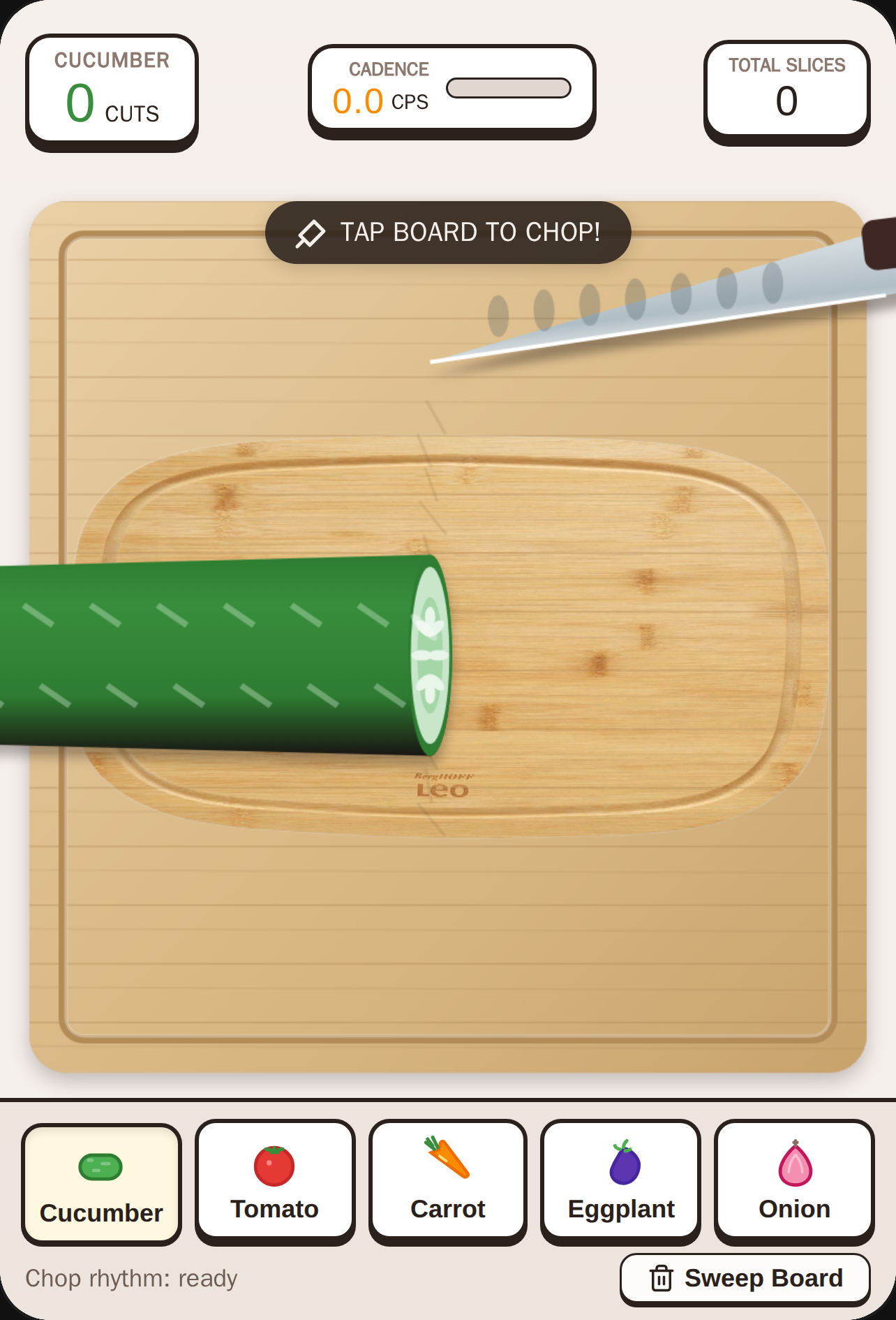 Veggie Chop Master Chop hard break your phone screen !!! cover