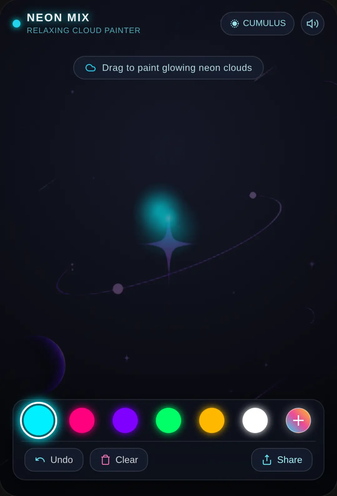 Neon Mix - Glowing Cloud Canvas cover