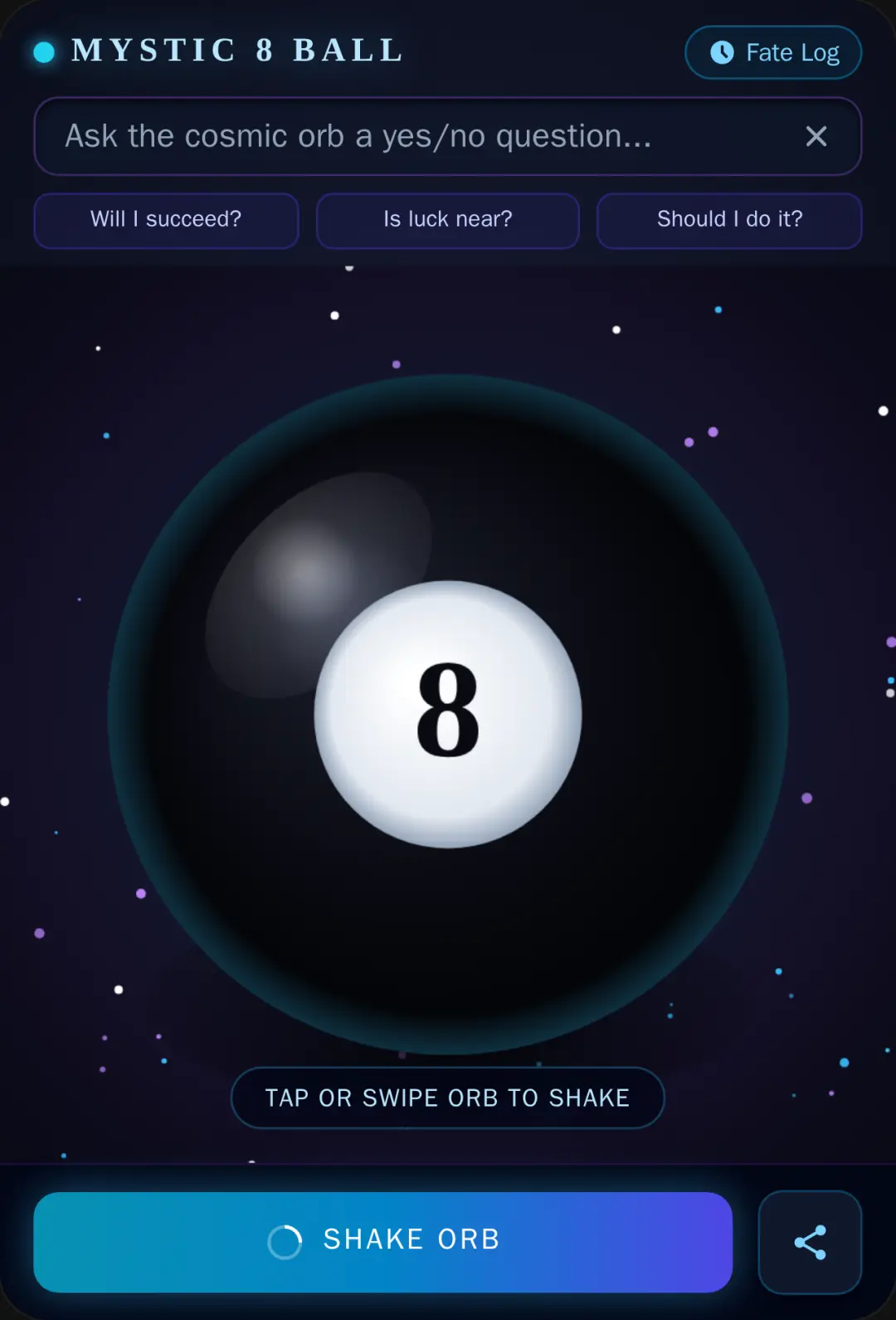 Mystic 8 Ball cover