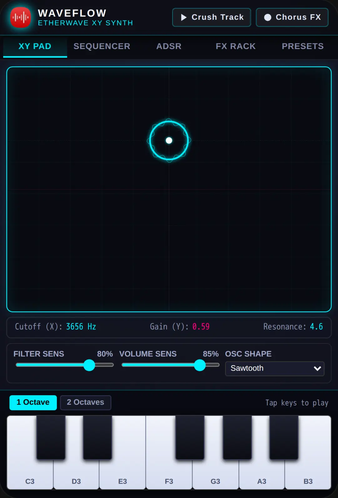 Waveflow XY Etherwave Synth cover