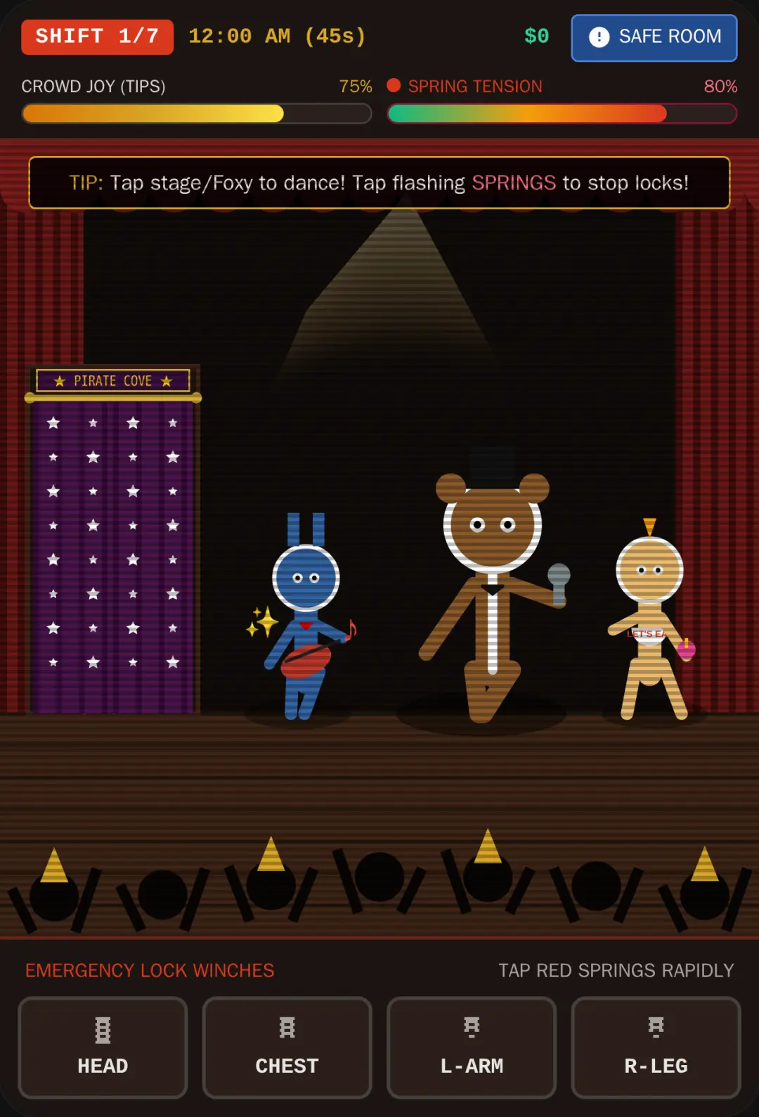 Fazbear Springlock Stage - 7 Night Shifts (1987) cover