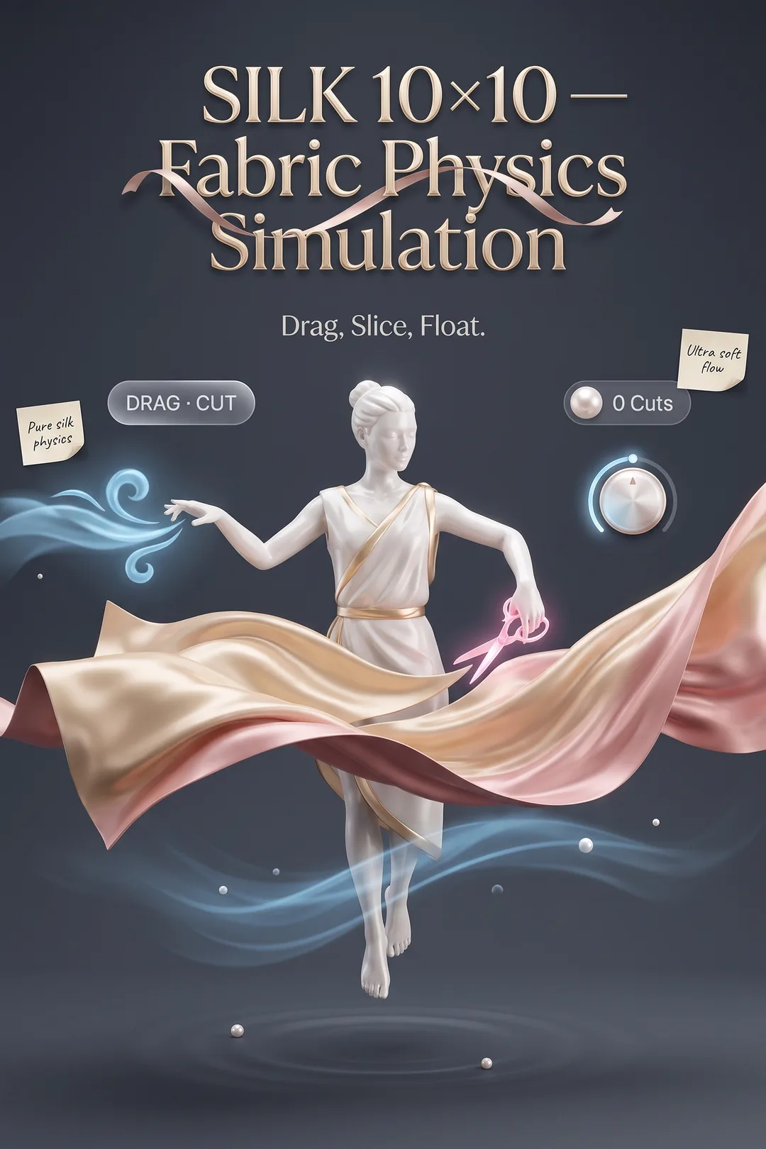 SILK 10×10 — Fabric Physics Simulation