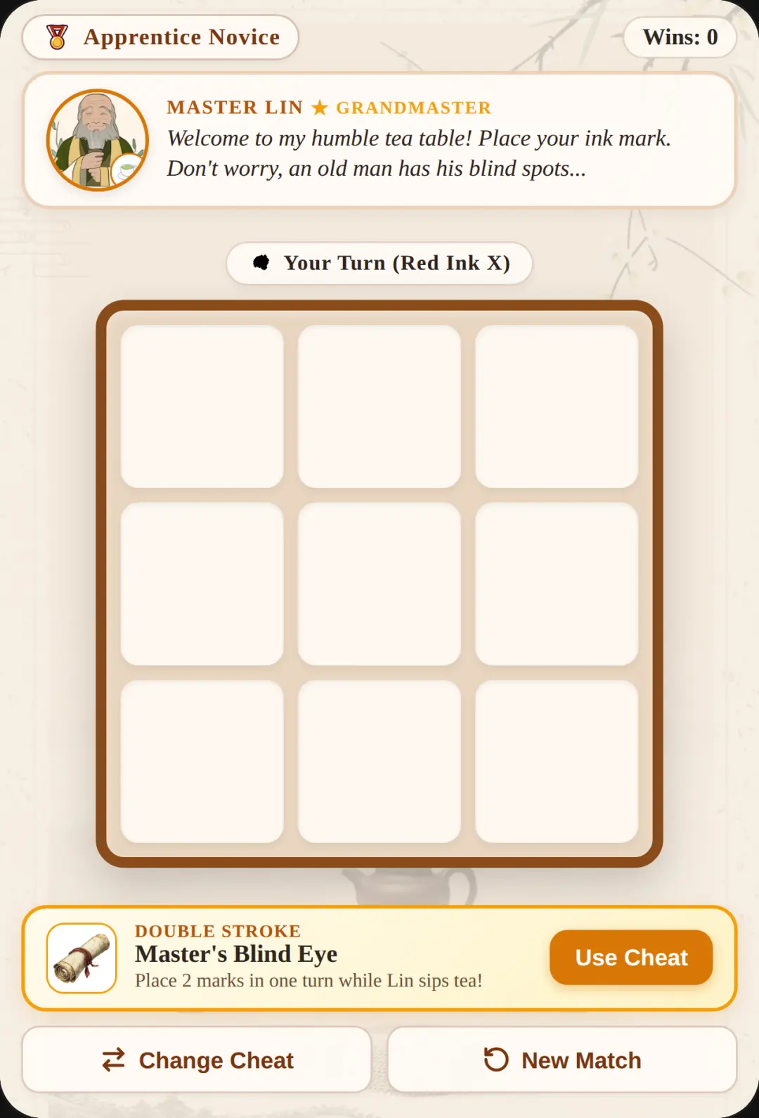 Master Lin's Tic-Tac-Toe cover