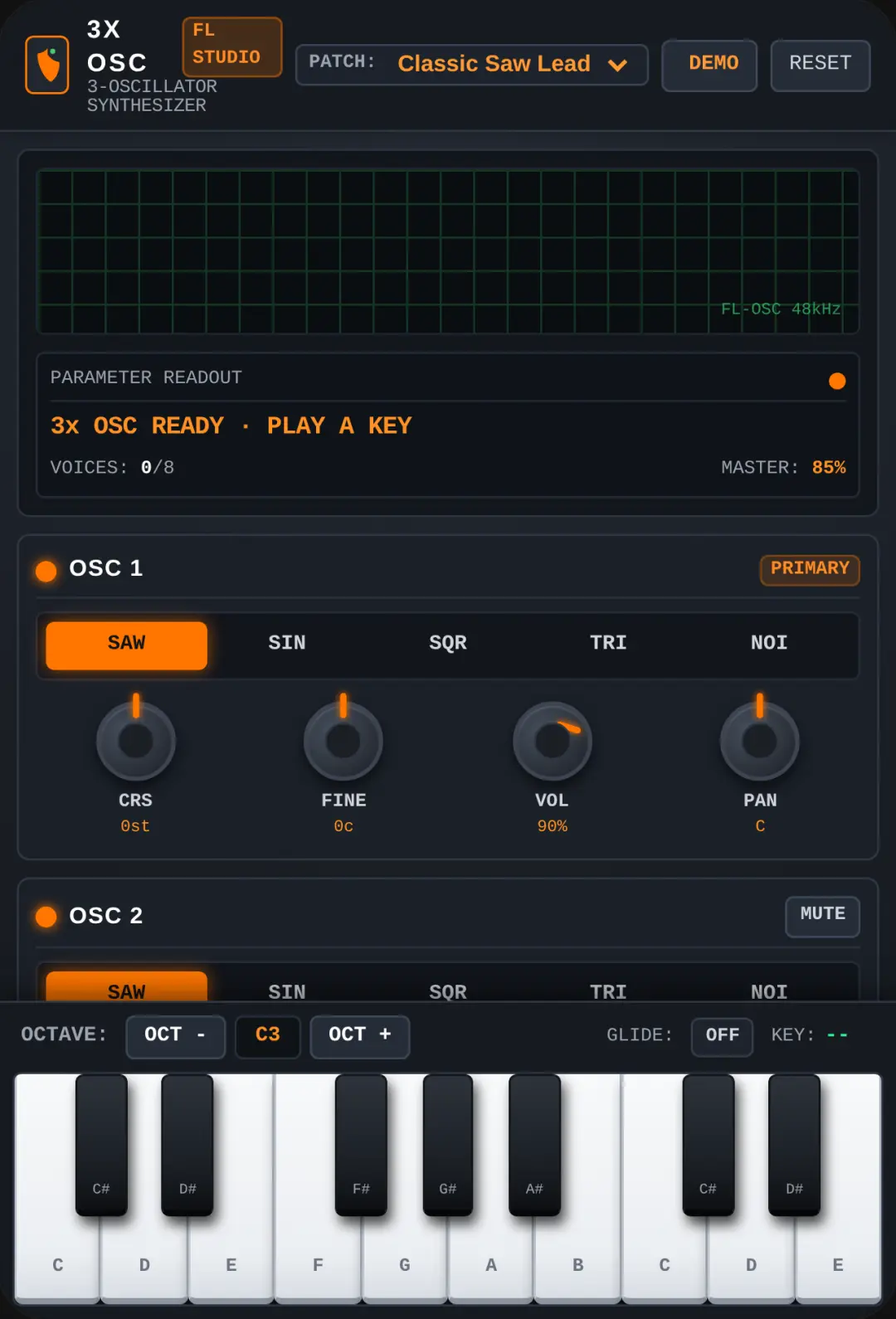 3x OSC · FL Studio Synthesizer cover