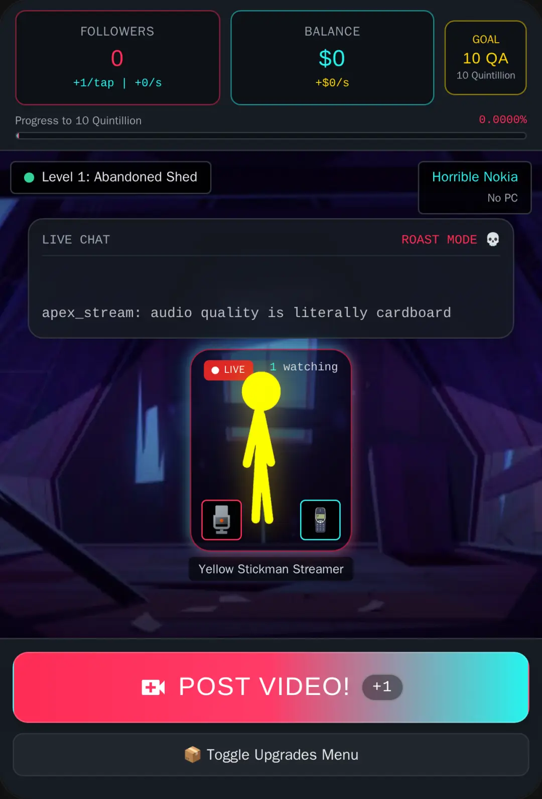 Yellow Stickman - 10 Quintillion TikTok Followers cover
