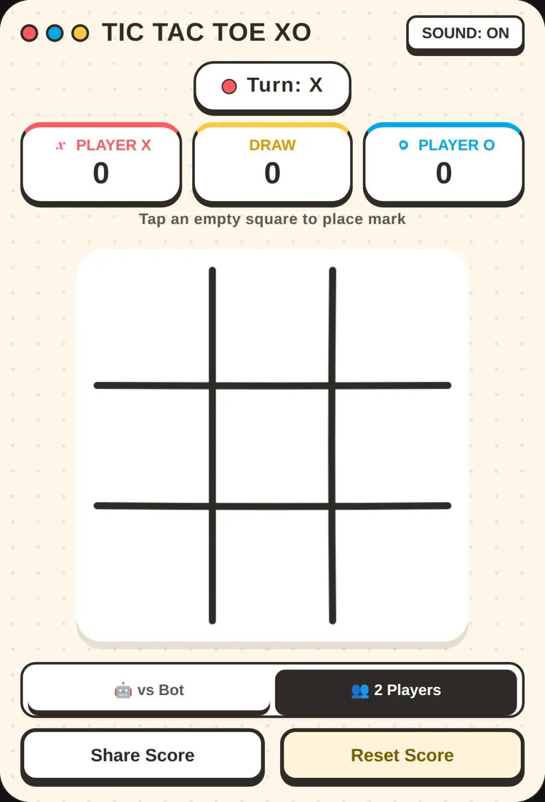 Tic Tac Toe XO cover