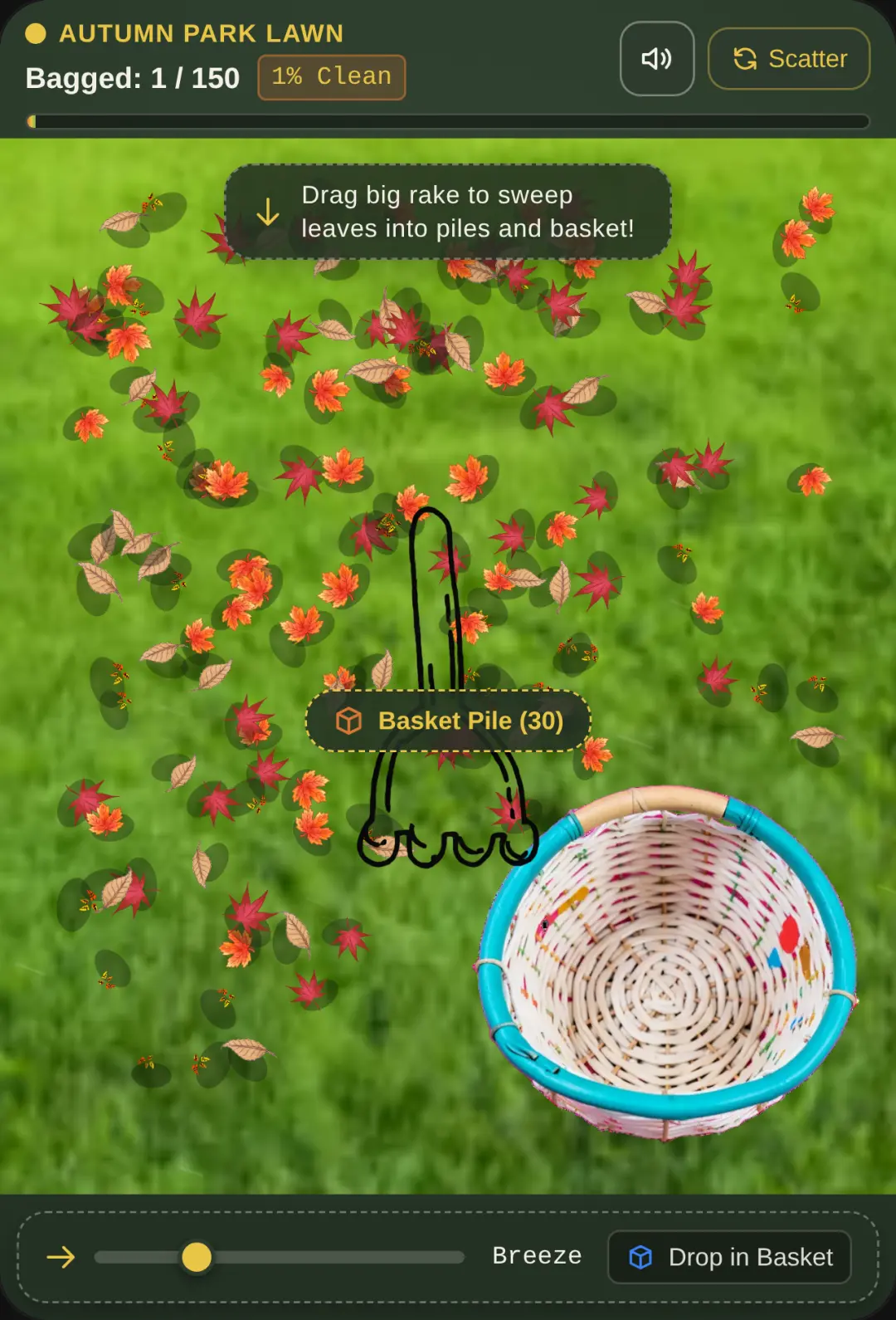 Autumn Park Leaf Rake Sim cover