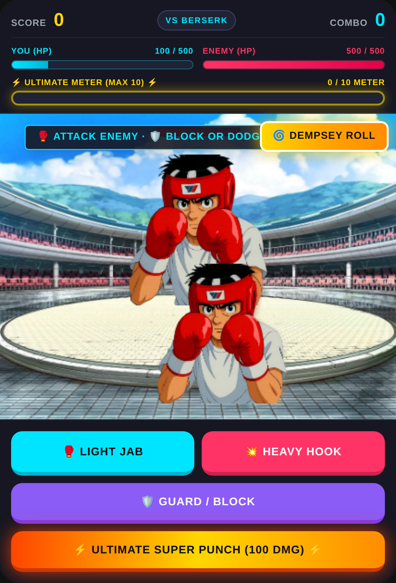 Dempsey Roll Boxing Clash and bossfights. cover