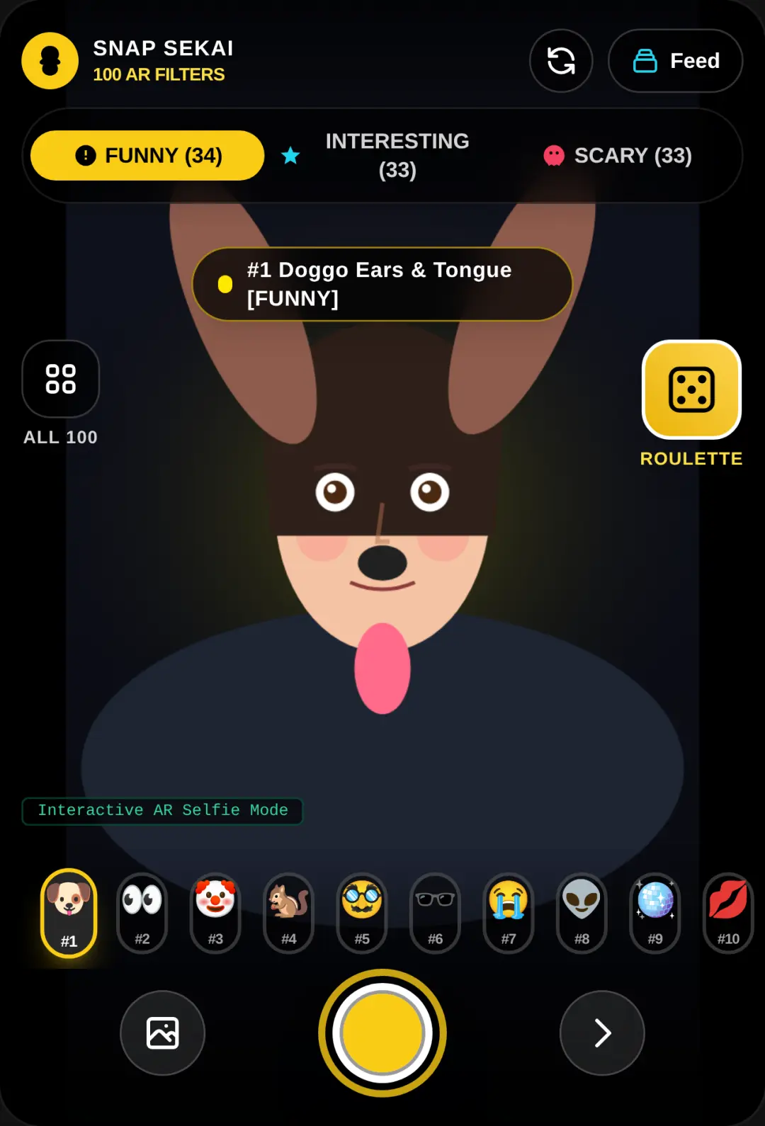 SnapSekai 100 - Funny, Interesting & Scary Filters cover