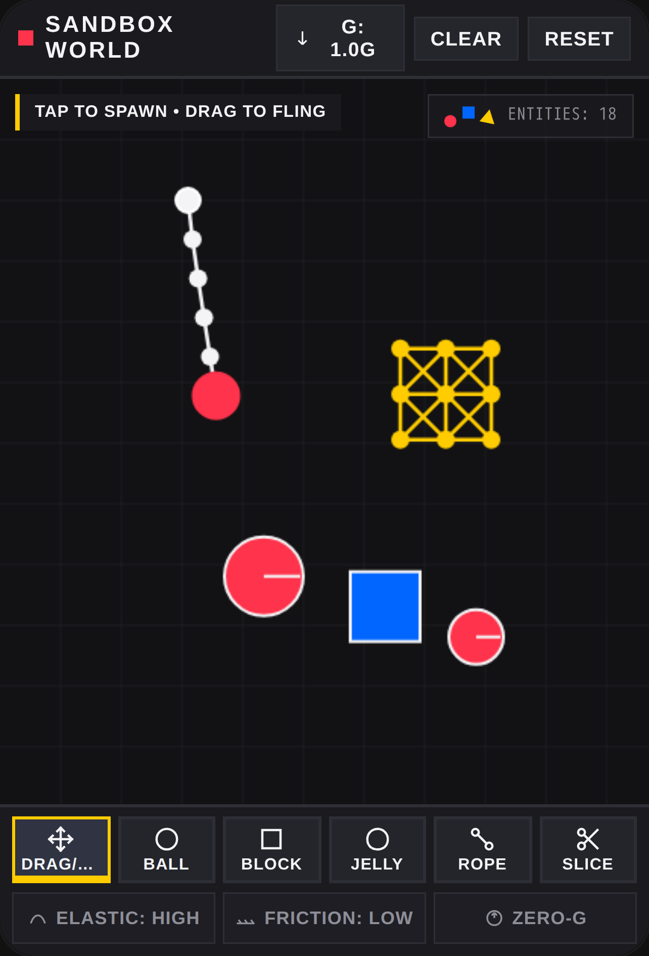 The sand box with physics game cover