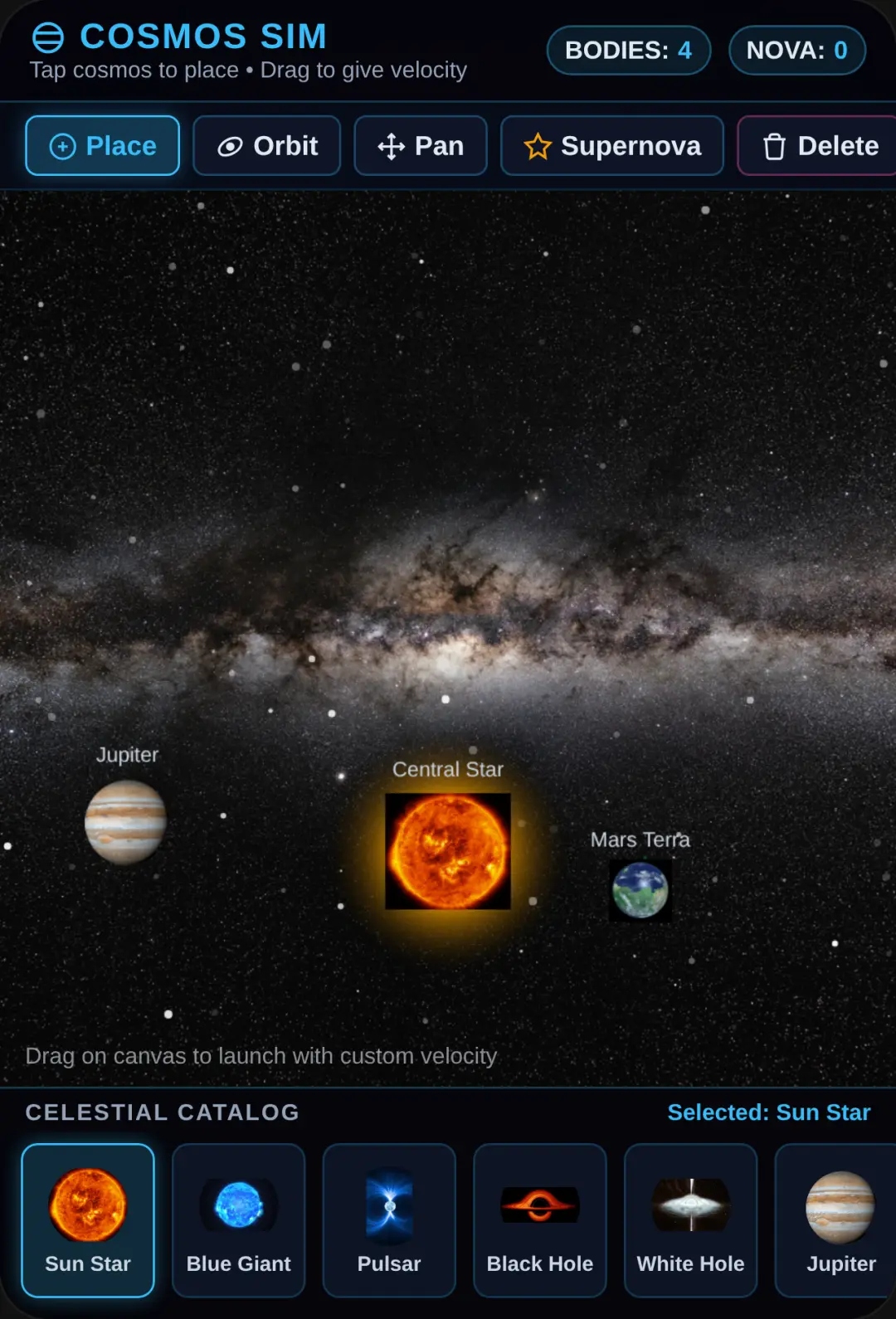 Cosmic Sandbox: Star & Pulsar Simulation cover