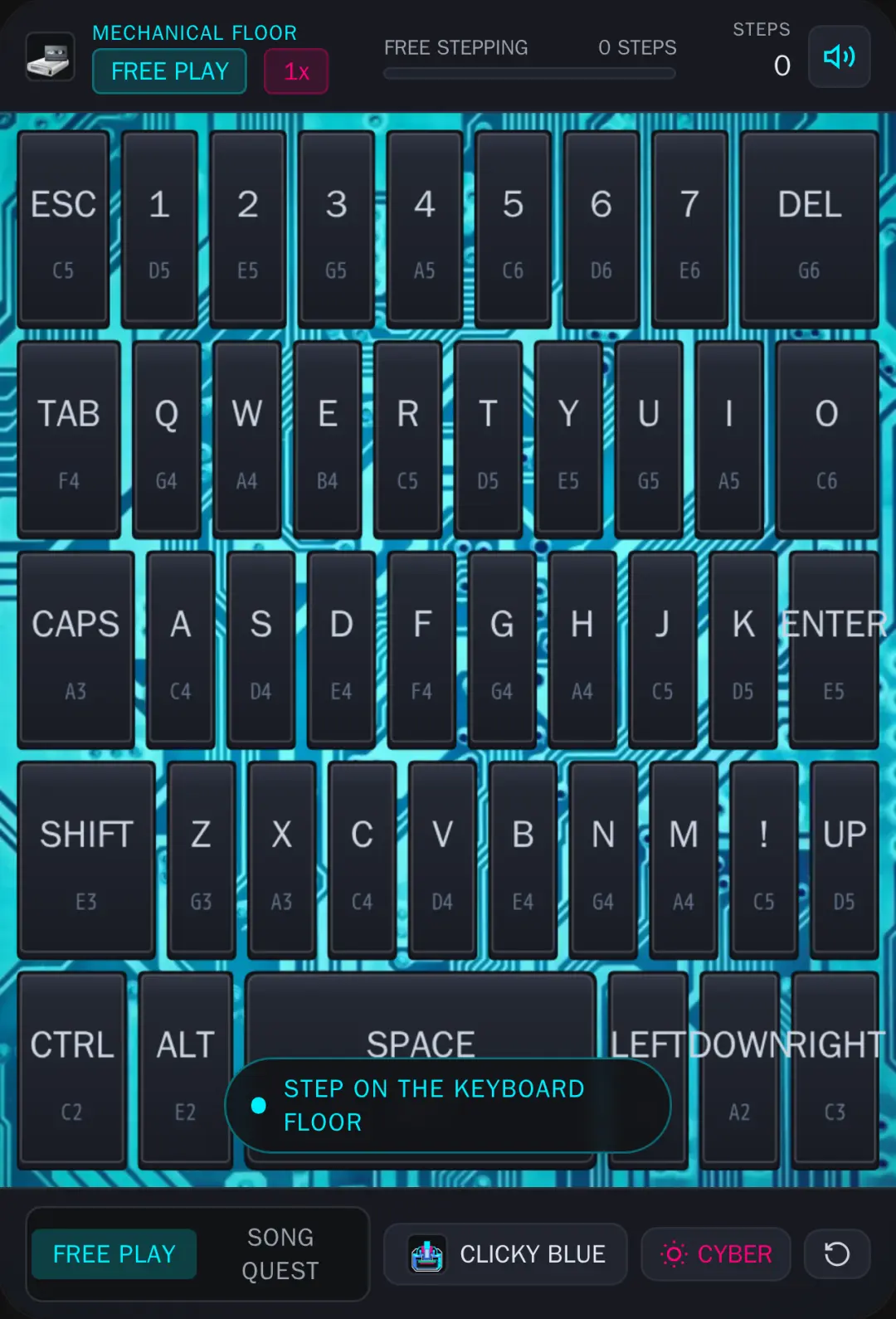 Satisfying keyboard game cover